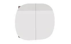 Gaia pensile 2 ante con led,1 ripiano vetro noce biondo/specchio