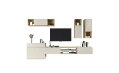 Garda parete soggiorno L290 rovere chopin/cachemire