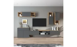 Garda parete soggiorno L290 rovere wotan/antracite