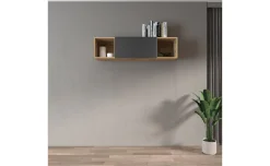 Garda pensile 2 vani giorno antracite/rovere wotan L120 cm