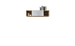 Garda pensile 2 vani giorno bianco/rovere wotan L120 cm
