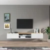 Garda porta tv bianco/rovere wotan L210 cm
