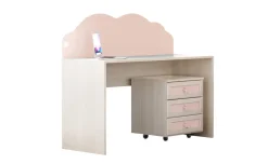 Gemma scrivania betulla e rosa h120 cm
