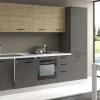 Gilda cucina 285 cm colore cemento scuro e rovere cadiz