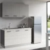 Gilda cucina 150 cm colore frassino ghiaccio e light grey
