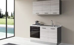 Gilda cucina 150 cm colore frassino ghiaccio