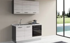 Gilda cucina 150 cm colore frassino ghiaccio