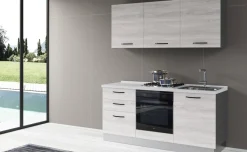 Gilda cucina 180 cm colore frassino ghiaccio