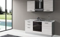 Gilda 2.0 cucina 180 cm colore frassino ghiaccio