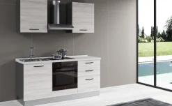 Gilda 2.0 cucina 180 cm colore frassino ghiaccio