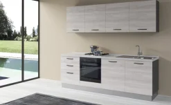 Gilda cucina 240 cm colore frassino ghiaccio