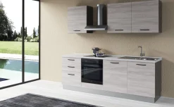 Gilda 2.0 cucina 240 cm colore frassino ghiaccio
