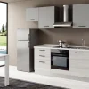 Gilda 2.0 cucina 240 cm colore frassino ghiaccio e light grey