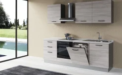 Gilda 2.0 cucina 240 cm colore frassino ghiaccio