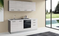 Gilda cucina 210 cm colore frassino ghiaccio