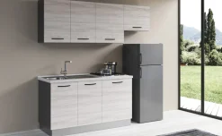 Gilda cucina 210 cm colore frassino ghiaccio