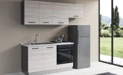 Gilda cucina 210 cm colore frassino ghiaccio