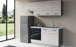 Gilda cucina 210 cm colore frassino ghiaccio