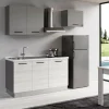 Gilda 2.0 cucina 210 cm colore frassino ghiaccio e light grey