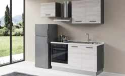 Gilda 2.0 cucina 210 cm colore frassino ghiaccio