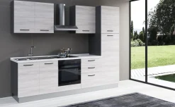 Gilda 2.0 cucina 270 cm colore frassino ghiaccio