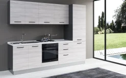 Gilda cucina 270 cm colore frassino ghiaccio