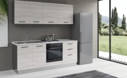 Gilda cucina 270 cm colore frassino ghiaccio
