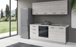 Gilda cucina 270 cm colore frassino ghiaccio