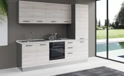 Gilda cucina 255 cm colore frassino ghiaccio