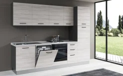 Gilda cucina 285 cm colore frassino ghiaccio