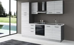Gilda 2.0 cucina 255 cm colore frassino ghiaccio