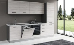 Gilda cucina 285 cm colore frassino ghiaccio