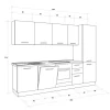 Gilda cucina 285 cm colore frassino ghiaccio e light grey