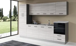 Gilda cucina 300 cm colore frassino ghiaccio