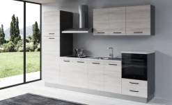 Gilda 2.0 cucina 300 cm colore frassino ghiaccio