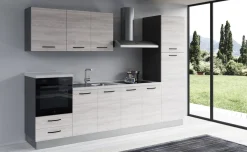 Gilda 2.0 cucina 300 cm colore frassino ghiaccio