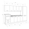 Gilda cucina 315 cm colore frassino ghiaccio e light grey