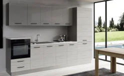 Gilda cucina 315 cm colore frassino ghiaccio e light grey