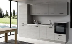 Gilda cucina 315 cm colore frassino ghiaccio e light grey
