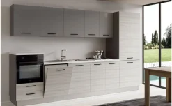 Gilda cucina 345 cm colore frassino ghiaccio e light grey