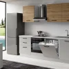 Gilda 2.0 cucina 300 cm colore light grey e rovere cadiz