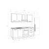 Gilda 2.0 cucina 270 cm colore portland e rovere cadiz