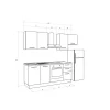 Gilda 2.0 cucina 255 cm colore portland e rovere cadiz