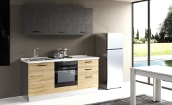 Gilda cucina 180 cm colore rover cadiz e cemento scuro