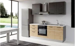 Gilda 2.0 cucina 270 cm colore rovere cadiz e portland