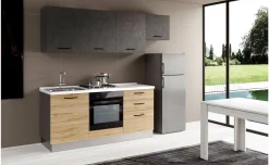 Gilda cucina 240 cm colore rovere cadiz e portland