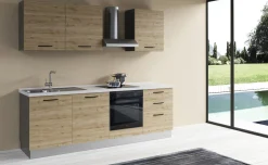 Gilda 2.0 cucina 240 cm colore rovere cadiz