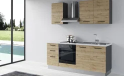 Gilda 2.0 cucina 195 cm colore rovere cadiz