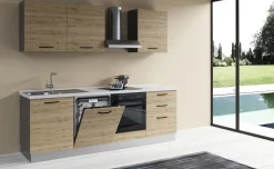 Gilda 2.0 cucina 240 cm colore rovere cadiz