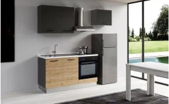 Gilda 2.0 cucina 210 cm colore rovere cadiz e portland